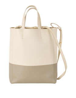 Cabas Tote, Leather, Cream/Grey, UGA0176, S, 2*